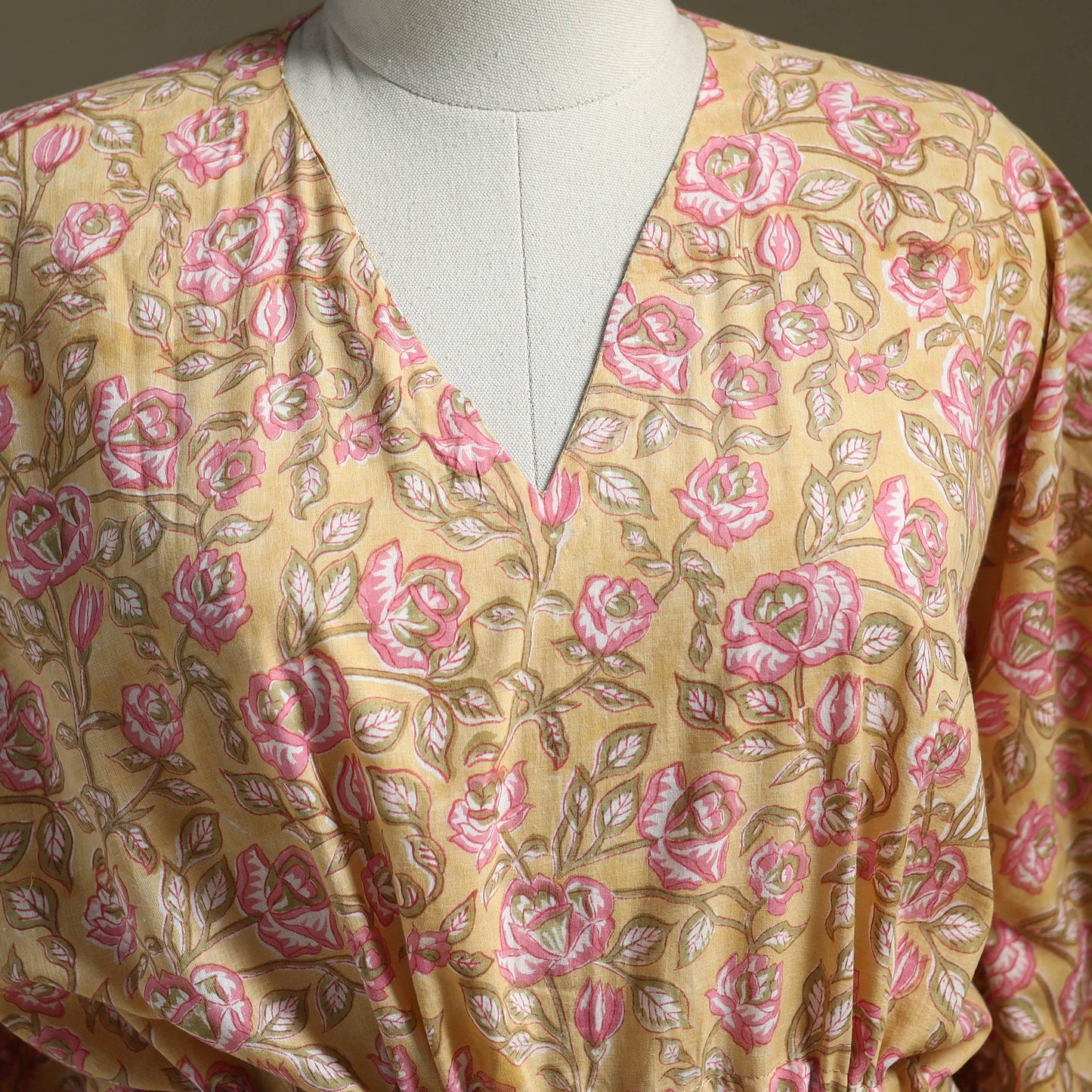 Sanganeri Block Print Cotton Kaftan (Short)