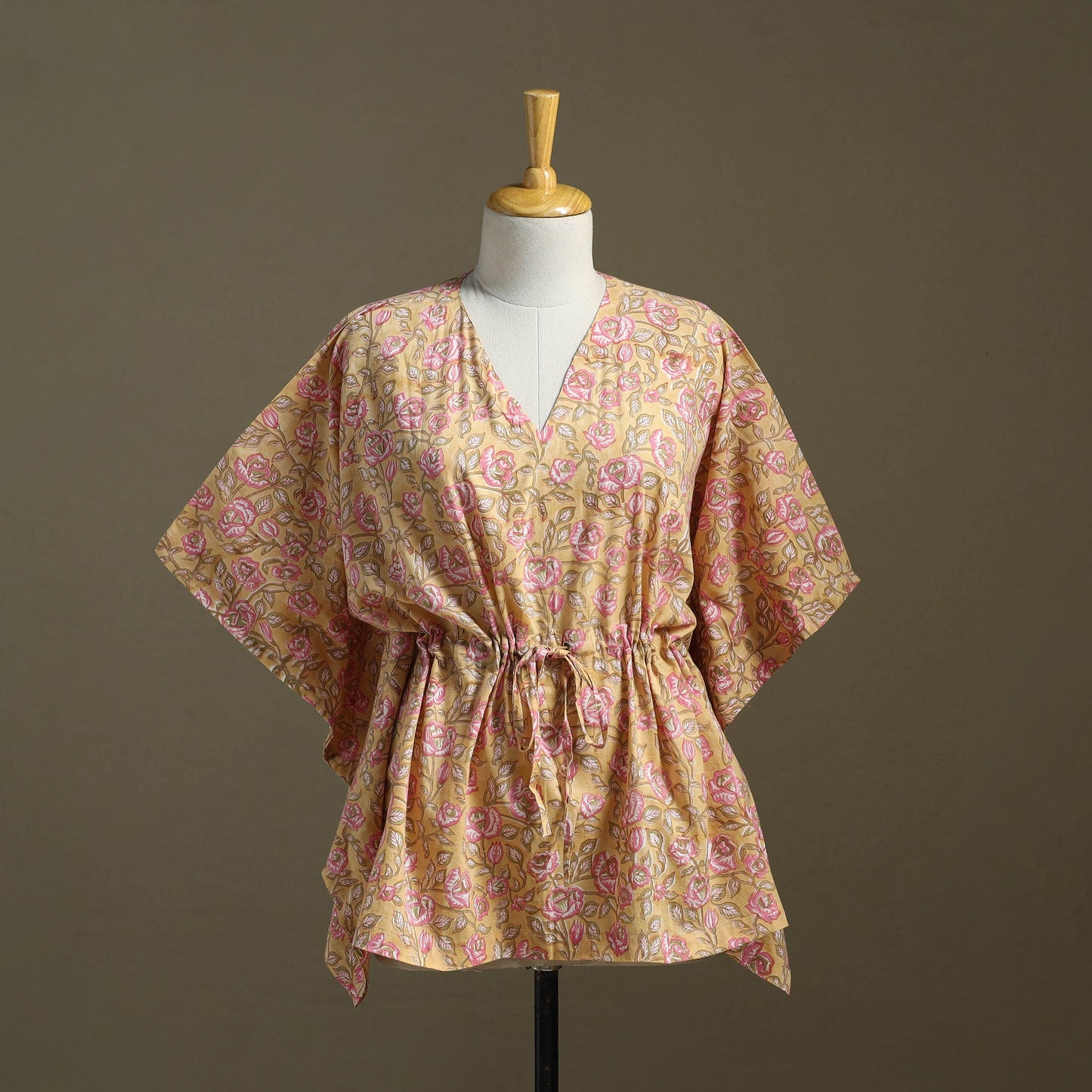 Sanganeri Block Print Cotton Kaftan (Short)