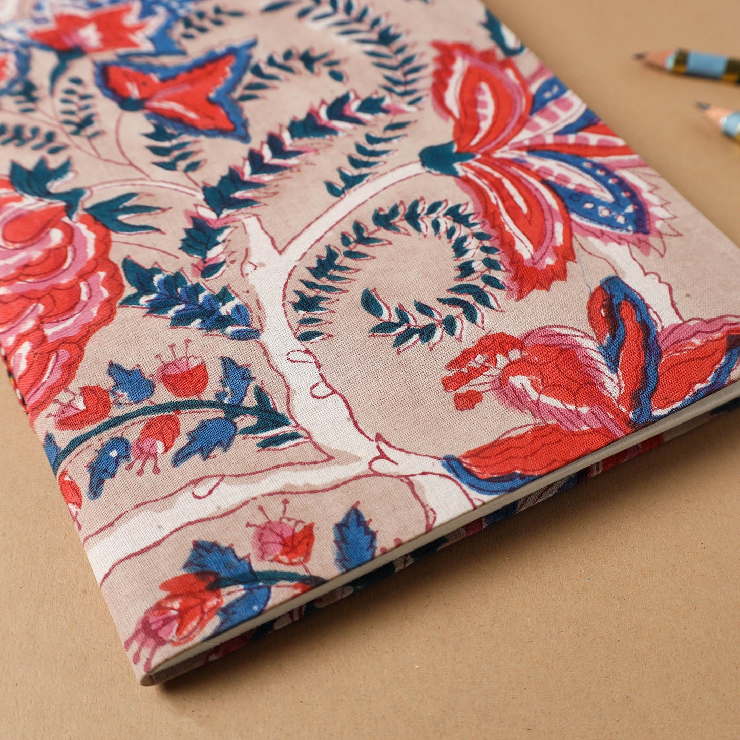 Sanganeri Fabric Cover Handmade Paper Notebook
