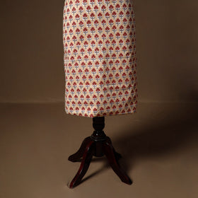 Beige - sanganeri hand block print cotton 2pc unstitched