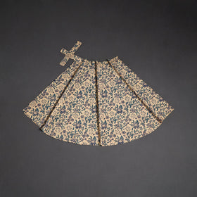 Sanganeri hand cotton wrap around skirt 55 - handcrafted