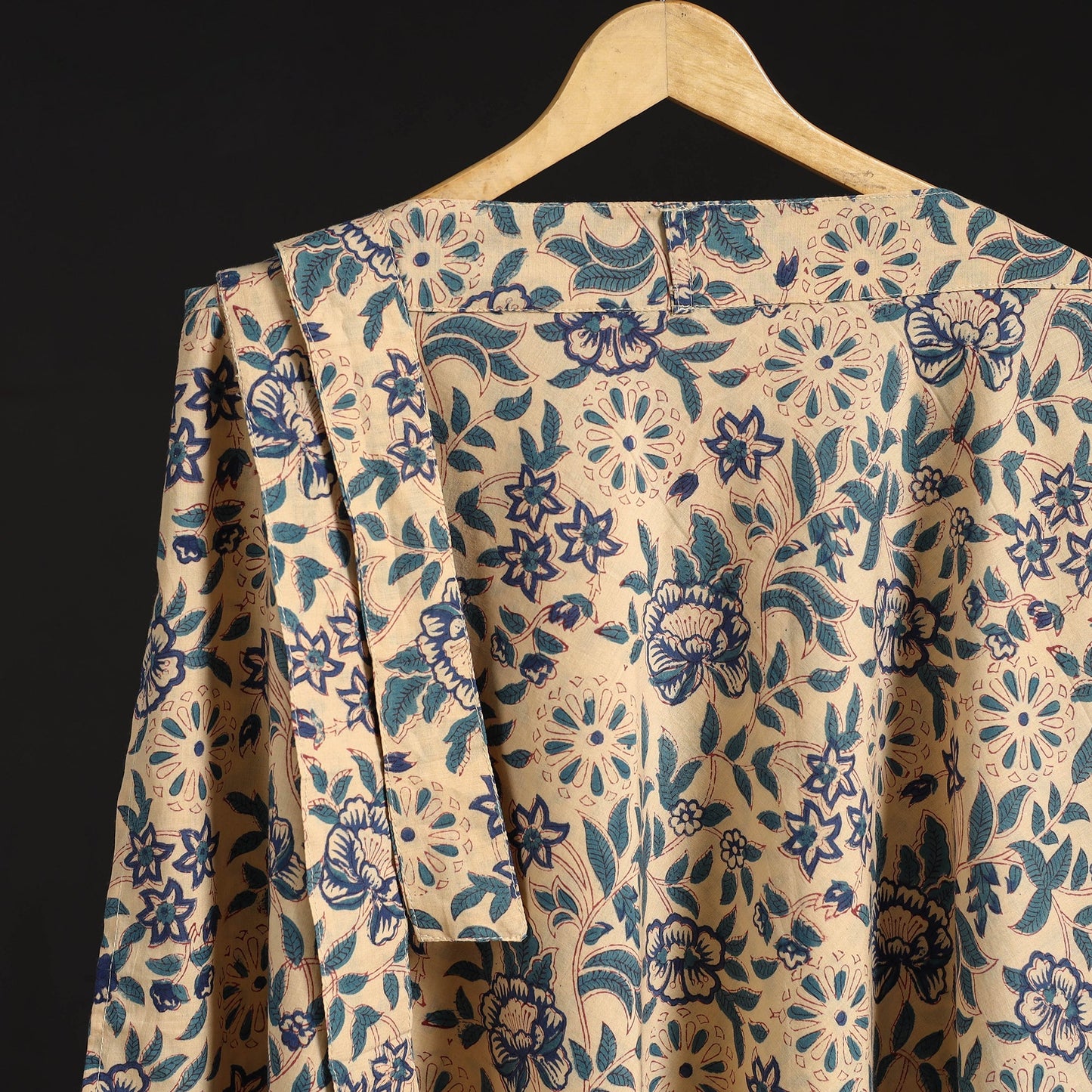 Sanganeri hand cotton wrap around skirt 55 - handcrafted