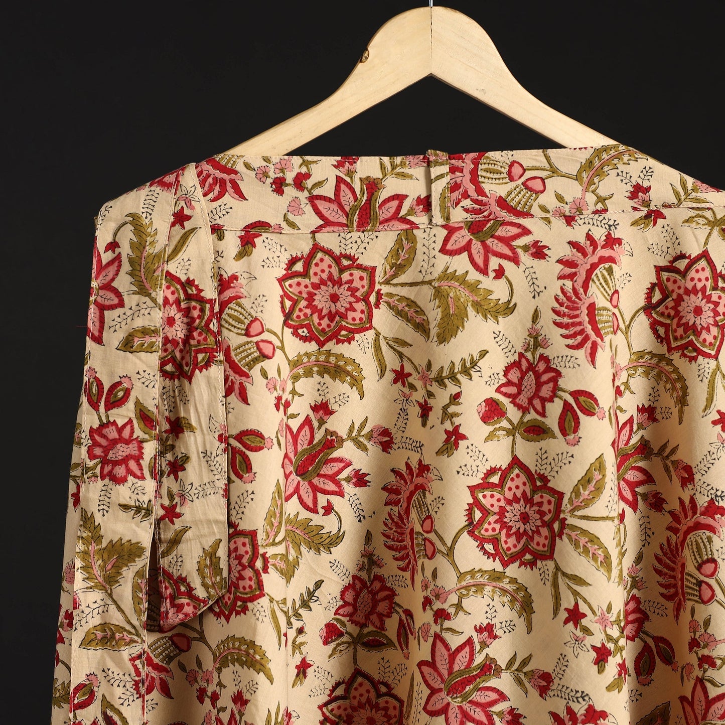 Sanganeri hand cotton wrap around skirt 74 - handcrafted