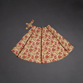 Sanganeri hand cotton wrap around skirt 74 - handcrafted