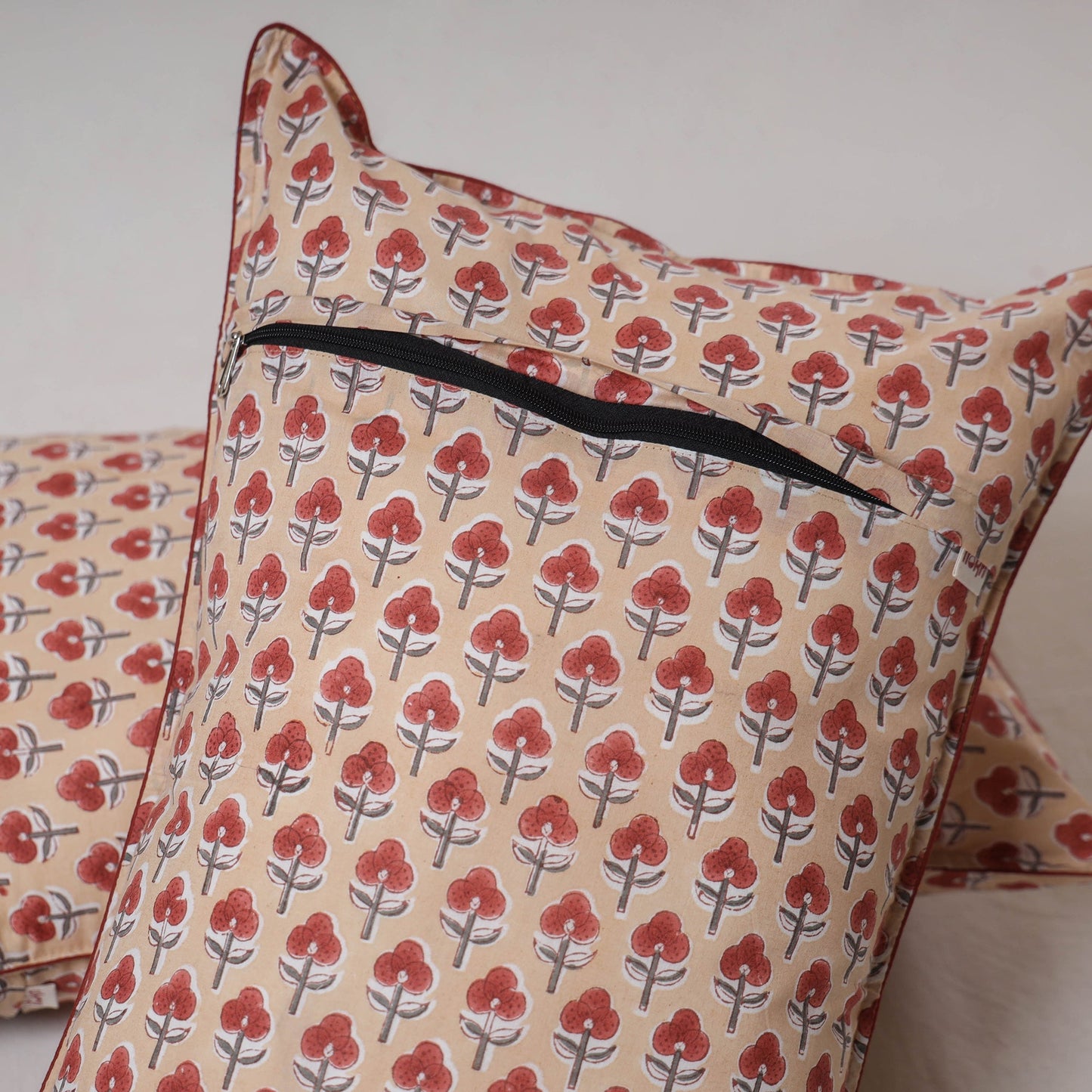 Sanganeri hand block print pillow cover (set of 2) 11