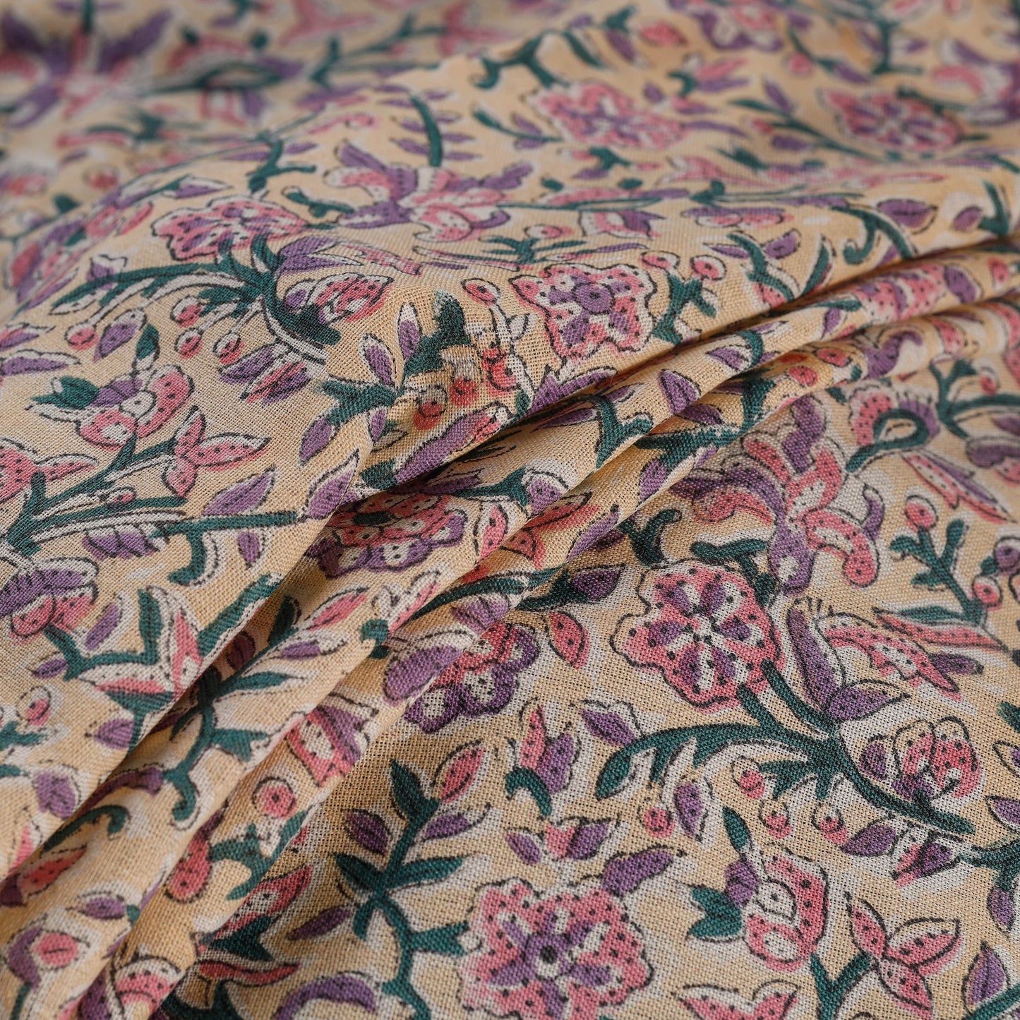 Sanganeri handloom pure wool fabric 08 - handcrafted