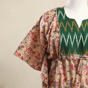 Buy Beige Sanganeri Mosaic Fusion Cotton Kaftan