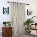Beige - sanganeri printed cotton door curtain (7 x 3 feet)