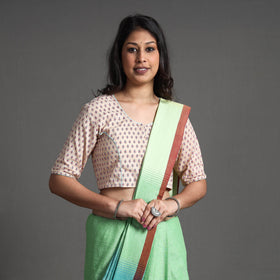 Buy Sanganeri Block Printed Cotton Stitched Blouse Online at iTokri.com