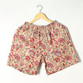 Buy Beige Sanganeri Block Printed Cotton Unisex Boxer/Shorts