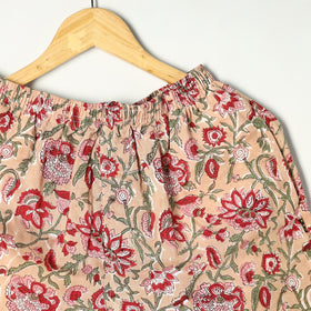 Buy Beige Sanganeri Block Printed Cotton Unisex Boxer/Shorts