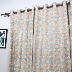 Buy Sanganeri Block Printed Cotton Window Curtain (5 x 3 Feet) (Single Piece) Online at iTopkri