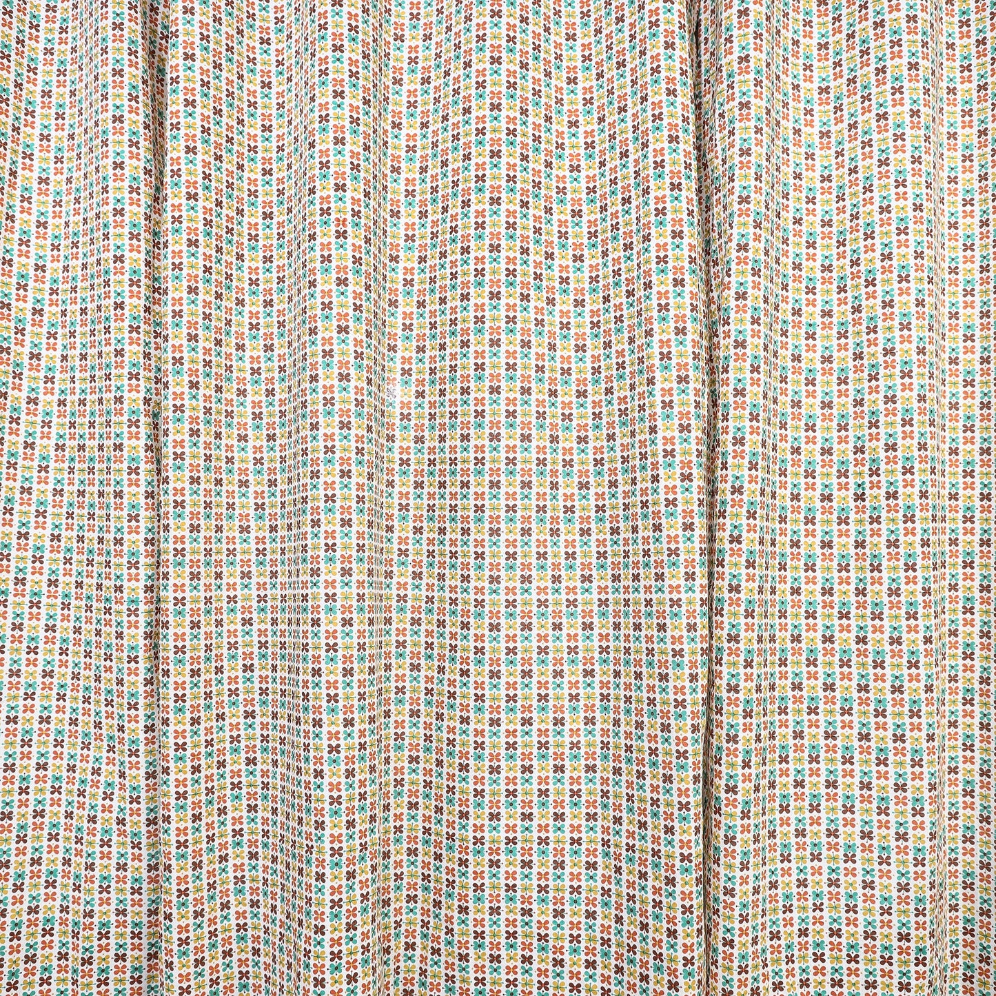 Beige - sanganeri printed cotton window curtain (5 x 3