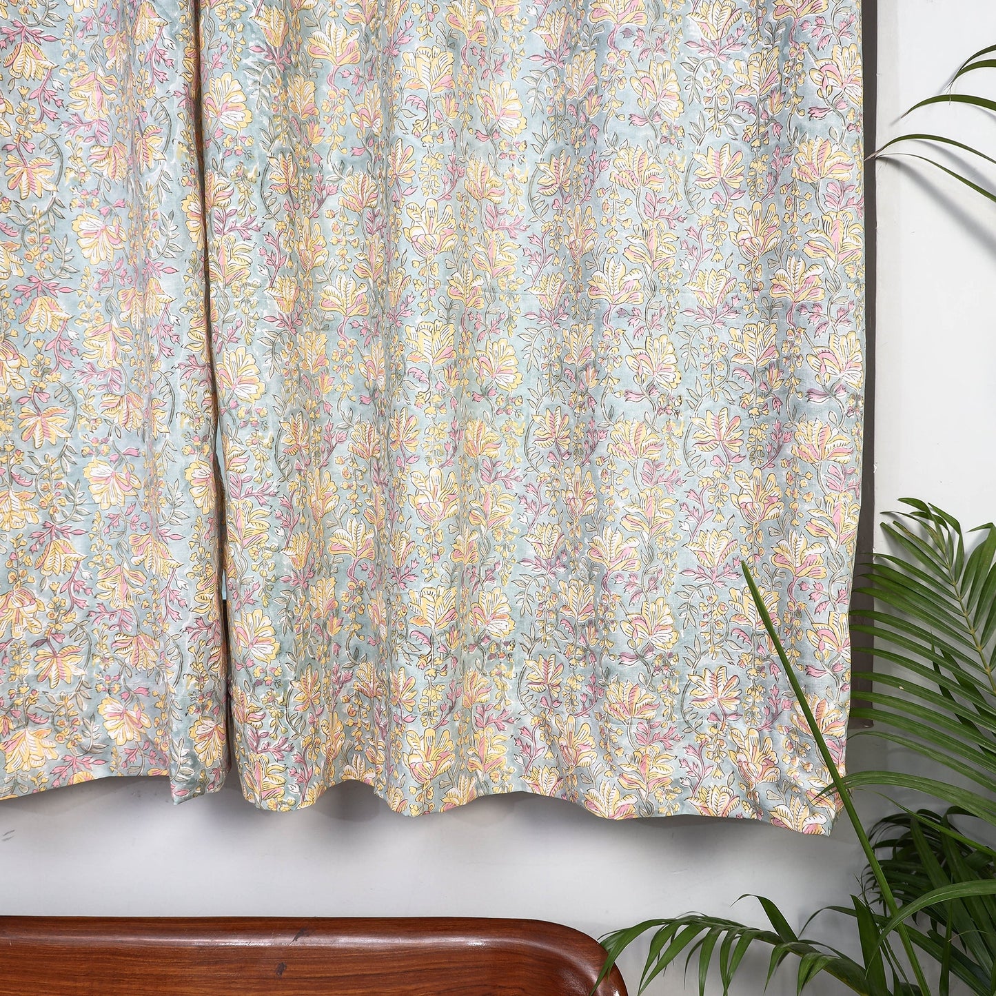 Buy Sanganeri Block Printed Cotton Window Curtain (5 x 3 Feet) (Single Piece) Online at iTopkri