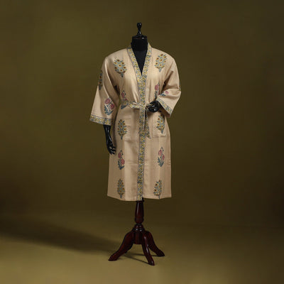 Sanganeri waffle weave handwoven bath robe 23 - handcrafted