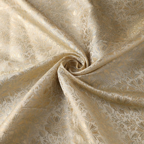 Beige Semi Silk Brocade Banarasi Fabric