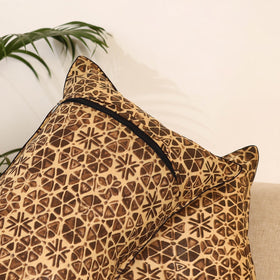 Beige - set of 2 akola hand pillow covers 98 - handcrafted