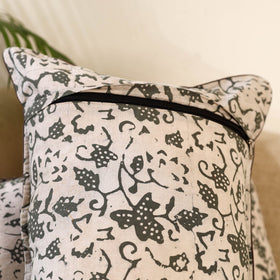 Beige - set of 2 hand batik cotton pillow covers 02