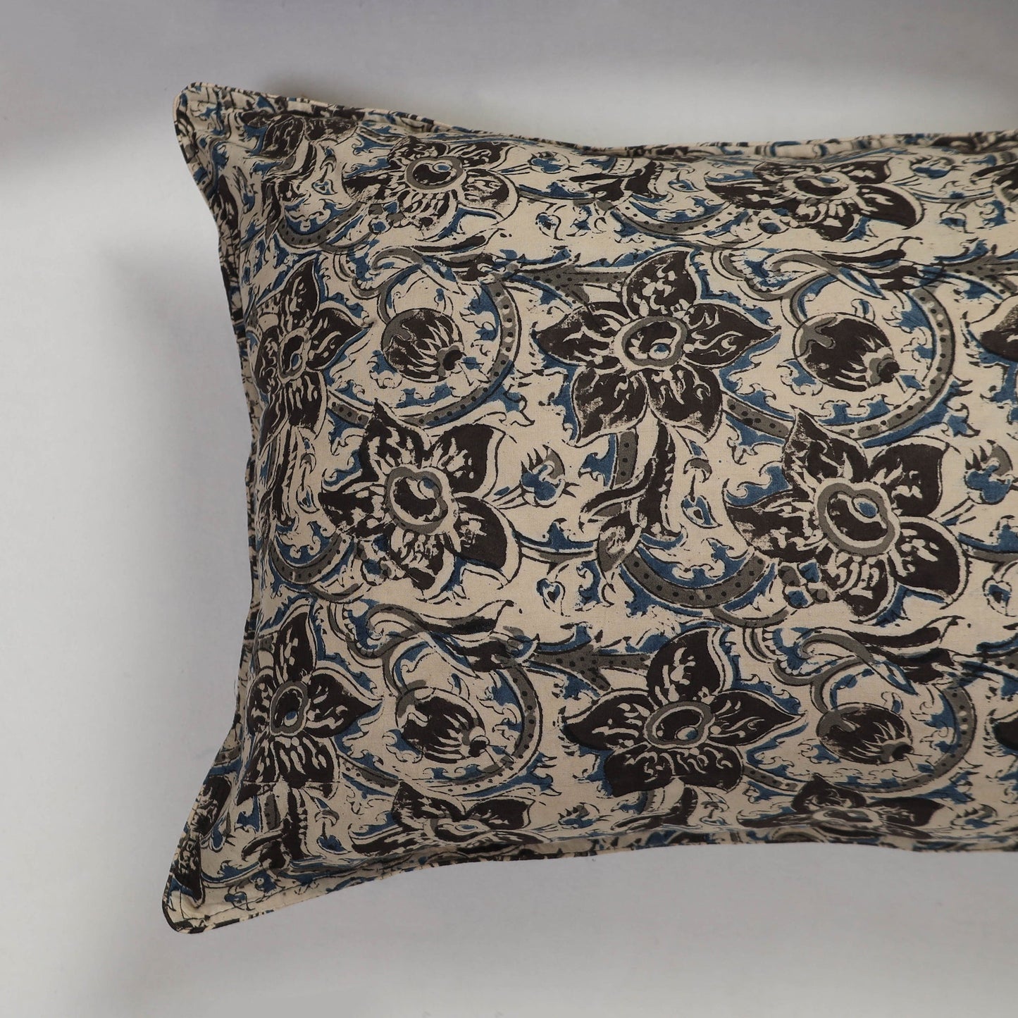 Beige - set of 2 kalamkari cotton pillow covers 12