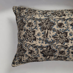 Beige - set of 2 kalamkari cotton pillow covers 12