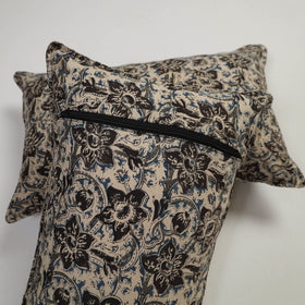 Beige - set of 2 kalamkari cotton pillow covers 12