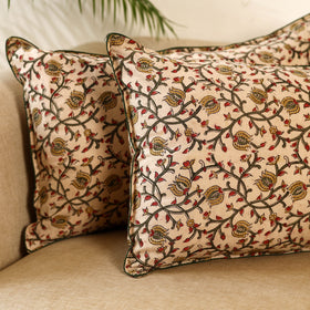 Buy Set of 2 Kalamkari Block Print Cotton Pillow Covers