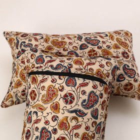 Beige - set of 2 kalamkari cotton pillow covers 41