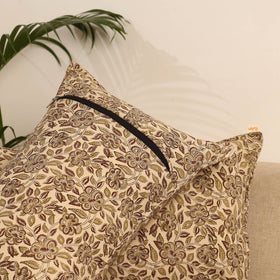 Beige - set of 2 kalamkari hand pillow covers 34