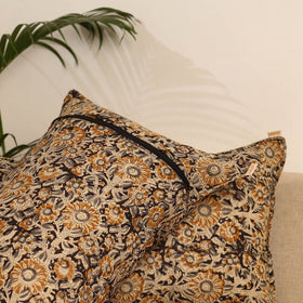 Beige - set of 2 kalamkari hand pillow covers 39