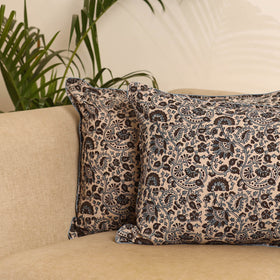 Beige - set of 2 kalamkari hand pillow covers 46