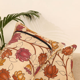 Beige - set of 2 kalamkari printed pillow covers 16