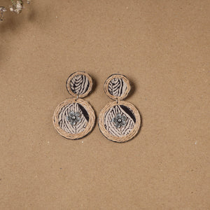 Shanaya jute fabart handmade earrings - handcrafted