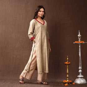 plain silk kurta