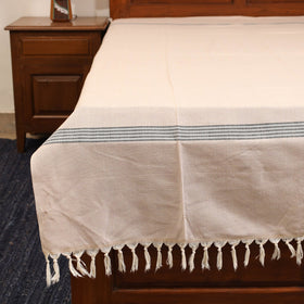 Beige - single handloom cotton bed sheet (90 x 60 in) 121