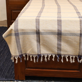 Beige - single handloom cotton bed sheet (90 x 60 in) 72