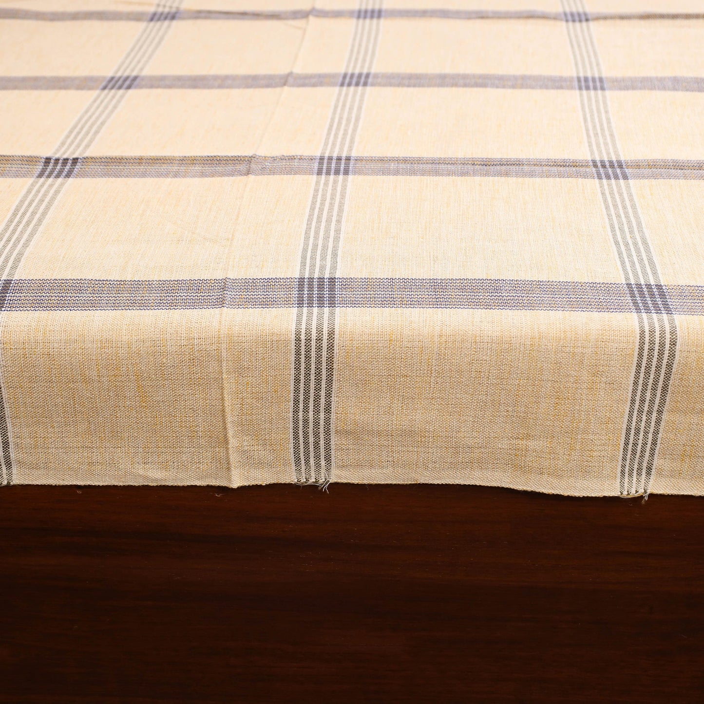 Beige - single handloom cotton bed sheet (90 x 60 in) 72