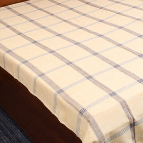 Beige - single handloom cotton bed sheet (90 x 60 in) 72