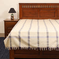 Beige - single handloom cotton bed sheet (90 x 60 in) 79