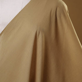 Beige Slub Cotton Plain Fabric