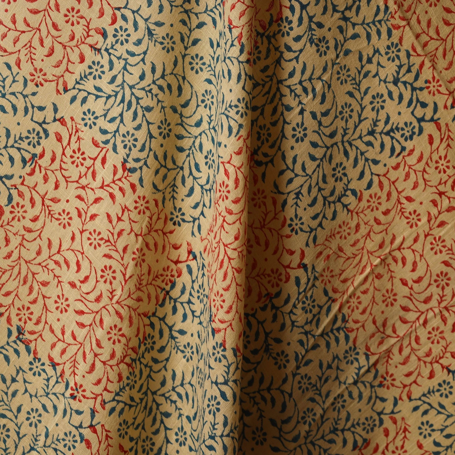 Beige - slub cotton sanganeri fabric 30 - handcrafted