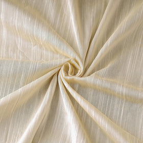 Beige Slub Silk Plain Fabric 