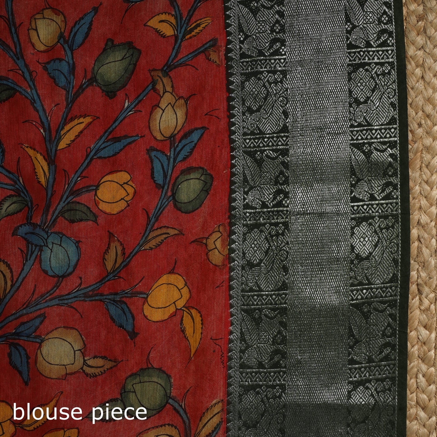 Srikalahasti handloom mangalagiri pattu silk handpainted