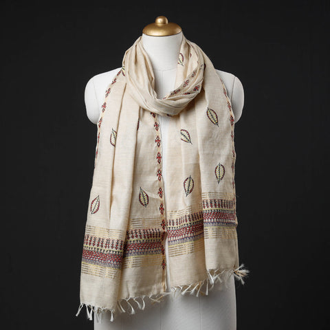  Traditional Godana Handpainted Spun Silk Handloom Stole 