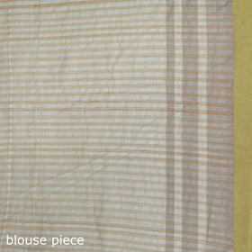 Beige - trangle pattern with red buti extra weft handloom