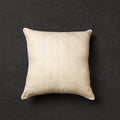 Buy Beige Tussar Silk Bengal Kantha Work Cushion Cover