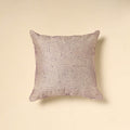  Beige Tussar Silk Bengal Kantha Work Cushion Cover