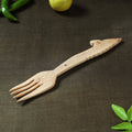  Handmade Udayagiri Beige Wooden Serving Kajur Fork 04