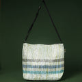 Beige Upcycled Weave Handmade Sling Bag