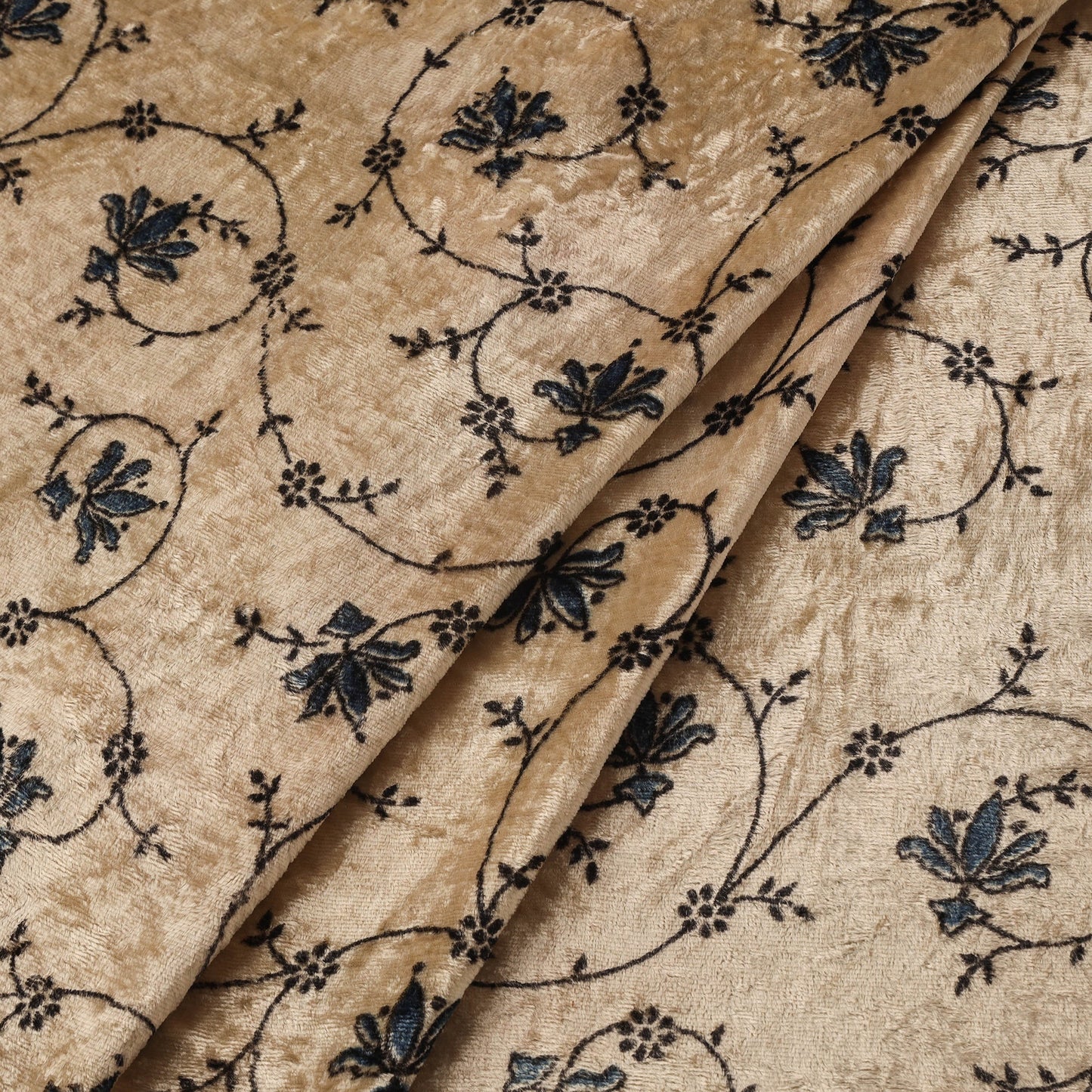 Velvet natural dyed hand fabric 08 - handcrafted