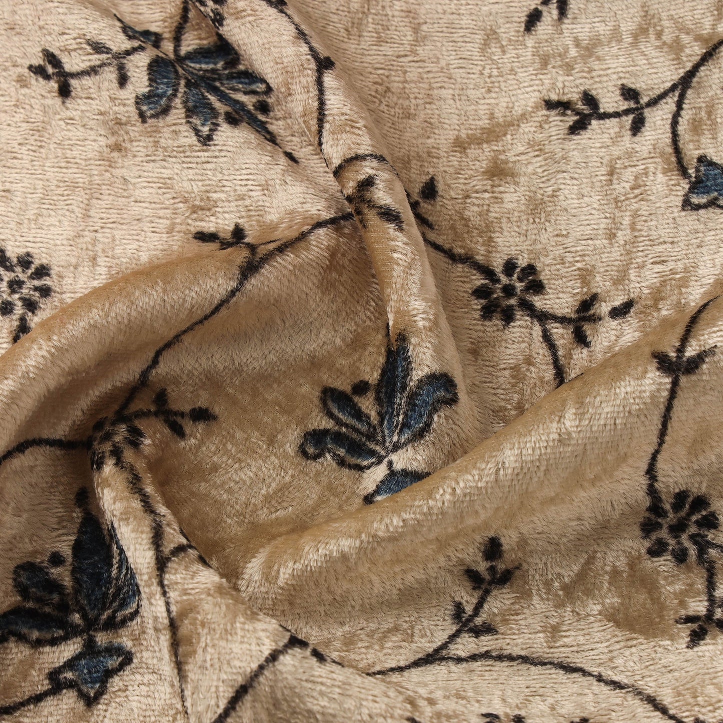 Velvet natural dyed hand fabric 08 - handcrafted